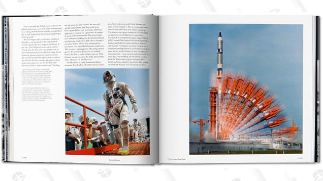 “Researched with the collaboration of NASA, this collection gathers more than 400 historic photographs and rare concept renderings, scanned and remastered using the latest technology and reproduced in extra-large size.”